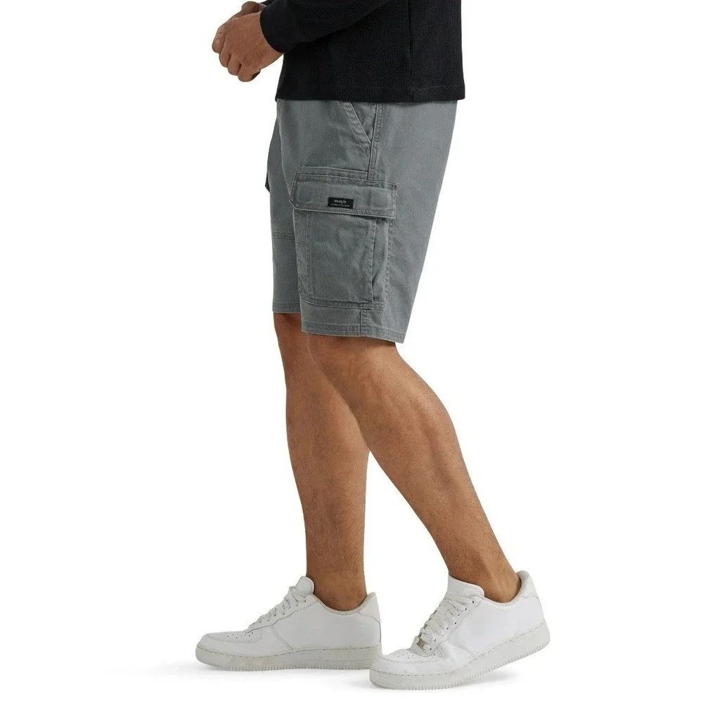 Wrangler Cargo Shorts Men 40 Relaxed Fit Cotton Gray Outdoors Trail Casual‎ NEW